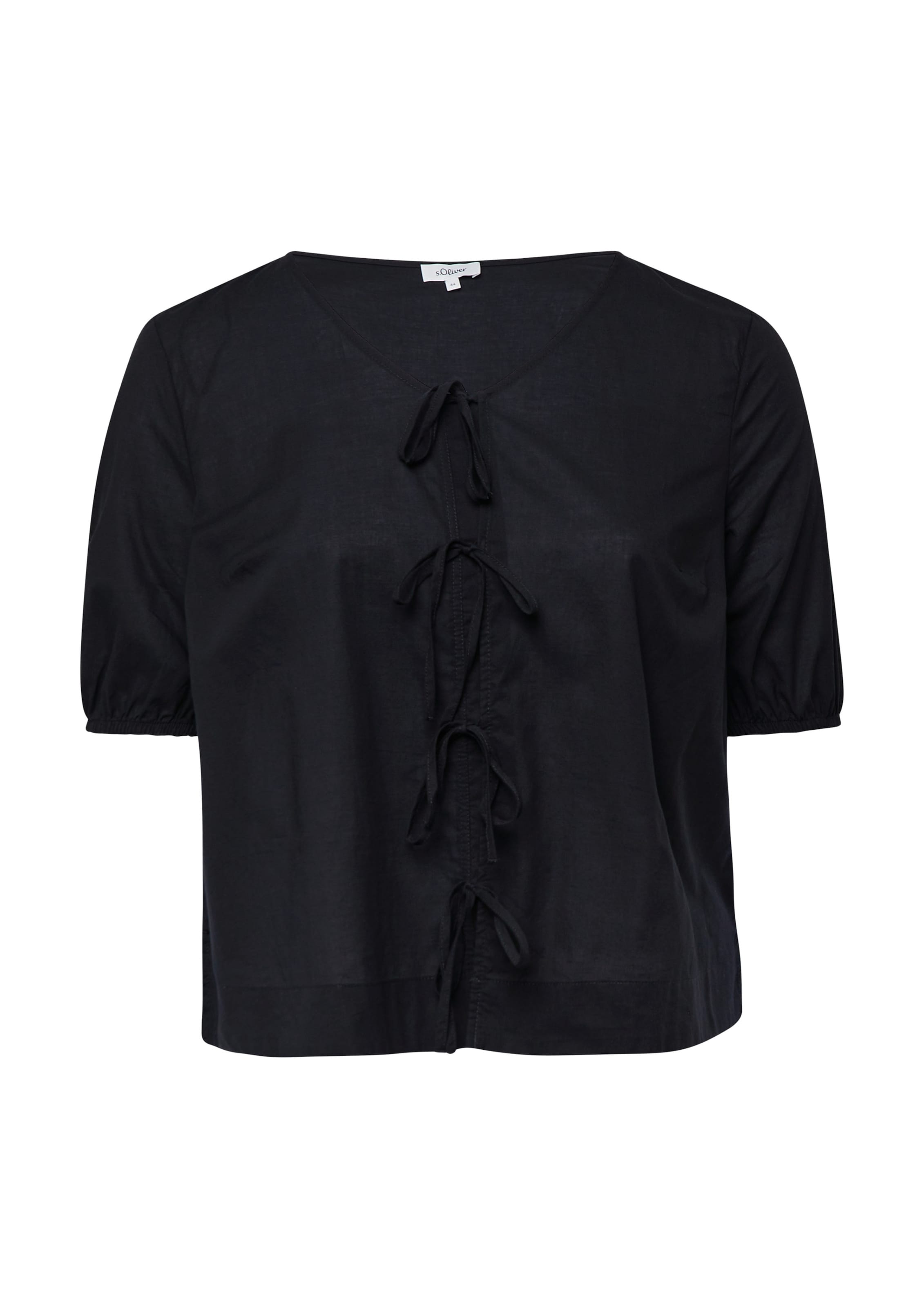 s.Oliver Red Label Plus Bluse in Schwarz: Vorderseite