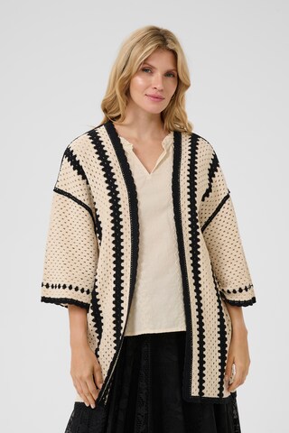 Cream Gebreid vest 'CRJabie' in Beige: voorkant