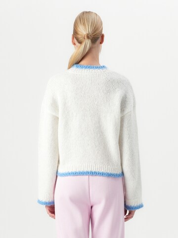 PIECES Pulóver 'PCJERA' - fehér: hátul