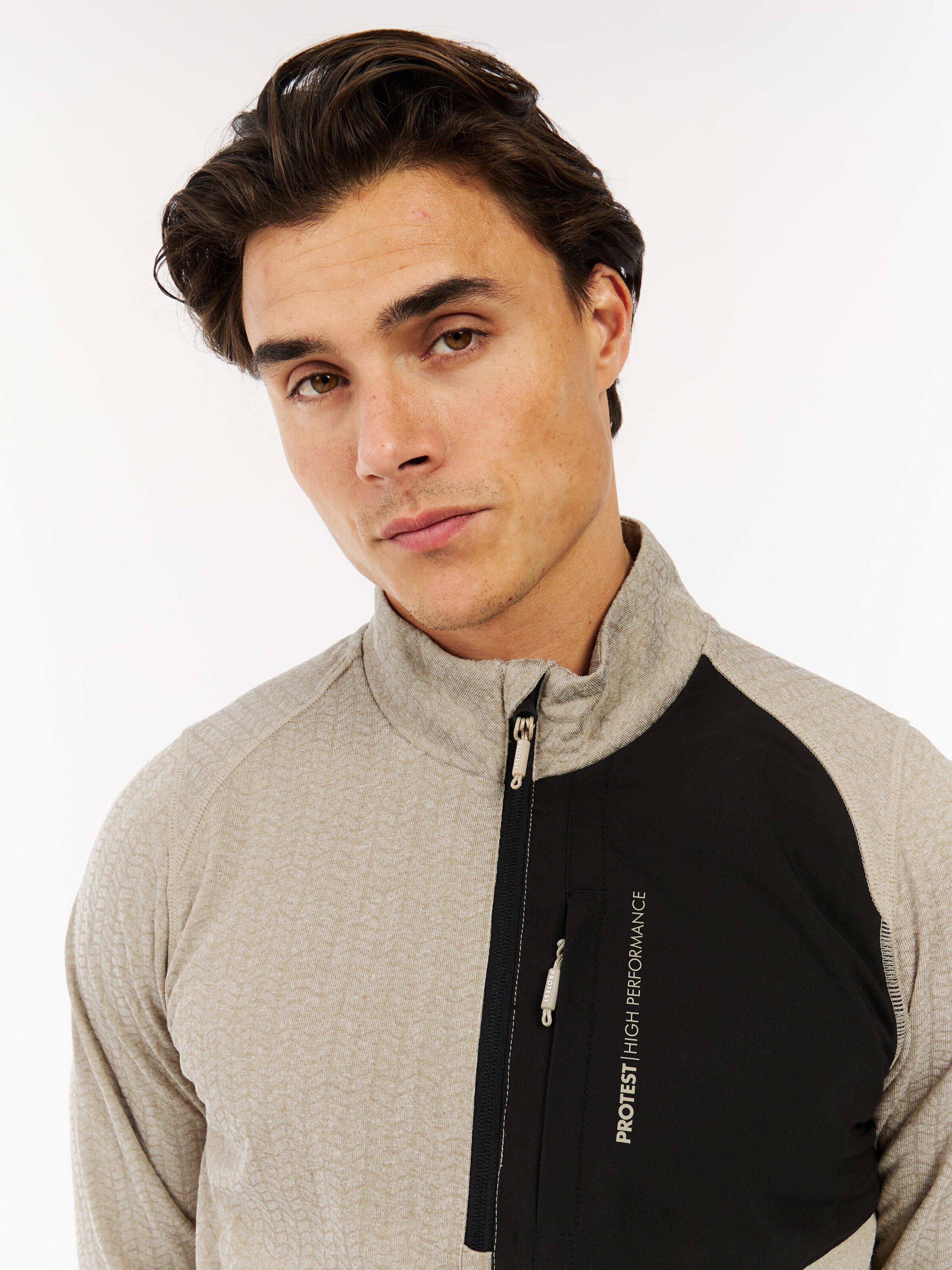 PROTEST Athletic Sweatshirt 'PRTCatcher' in Brown