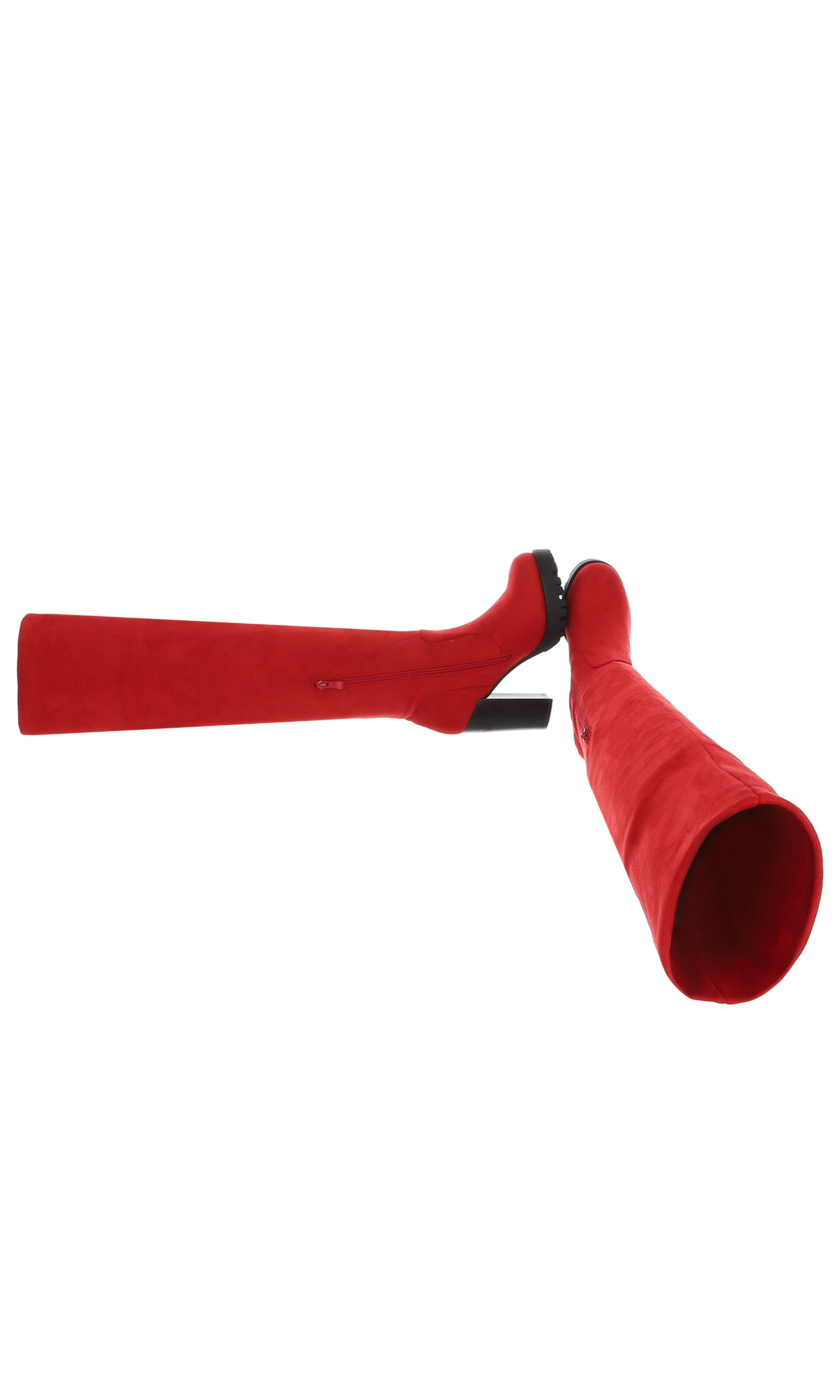 Ital-Design Overknees in Rot