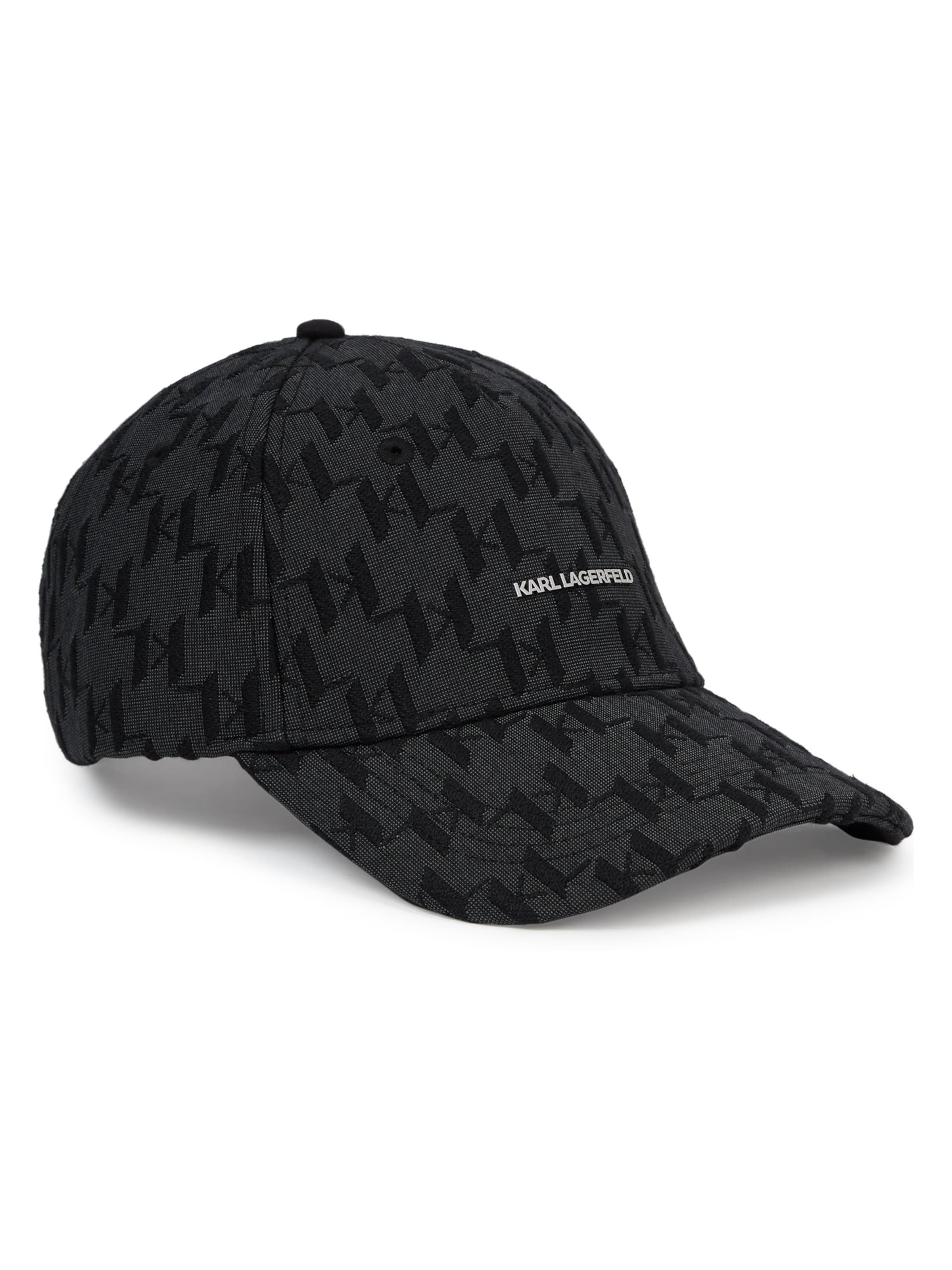 Karl Lagerfeld - Chapéu ' K/Monogram Jacquard-Kappe ' em preto