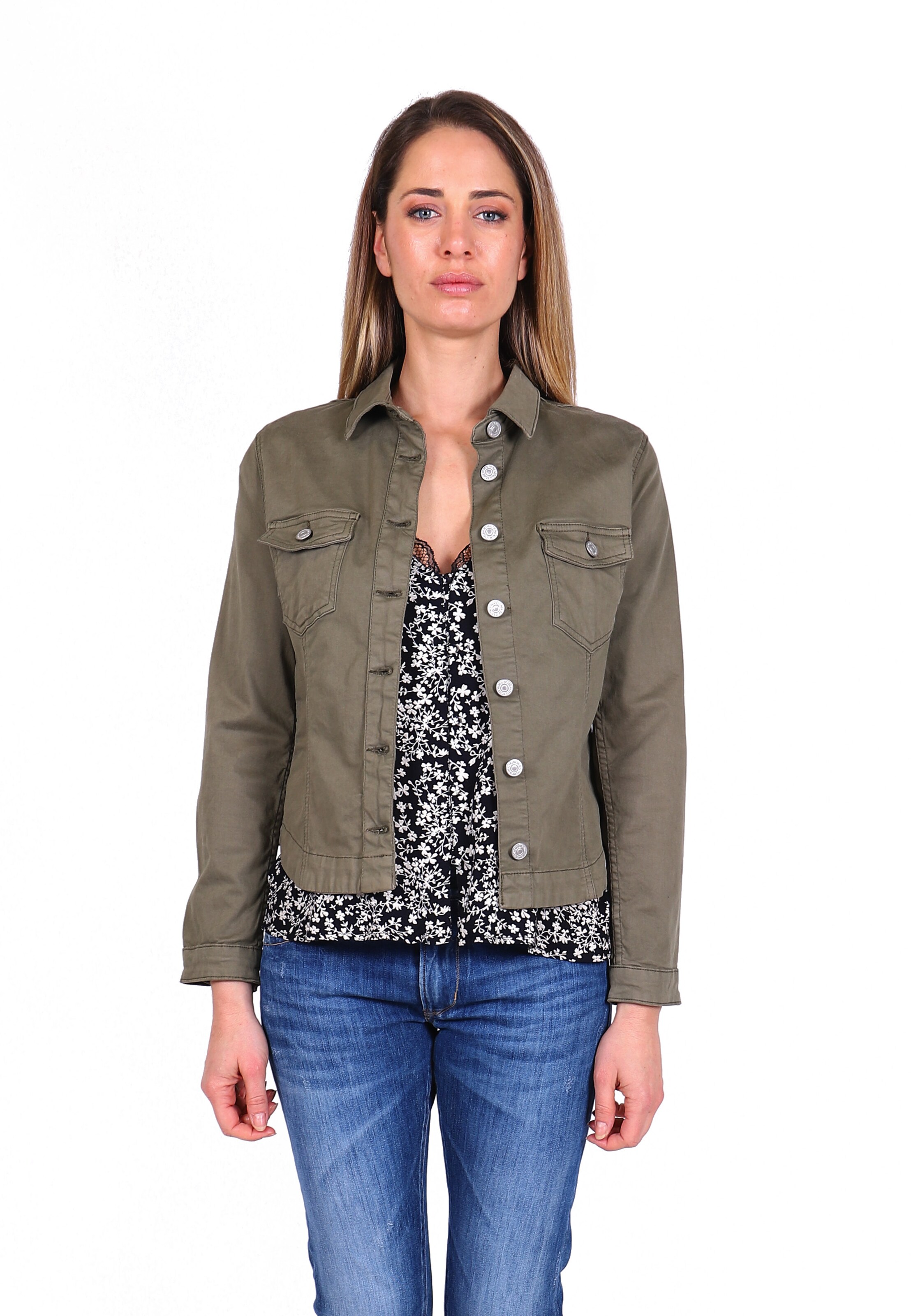 Le Temps Des Cerises Between-season jacket in Grey: front