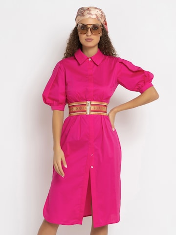 JIORO Blusenkleid 'ESSENTIALS' in Pink