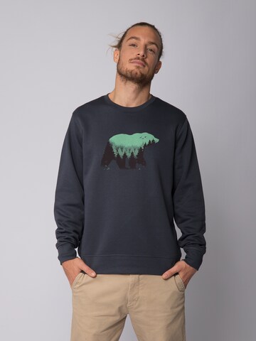 Watapparel Sweatshirt ' Waldbär ' in Grijs: voorkant
