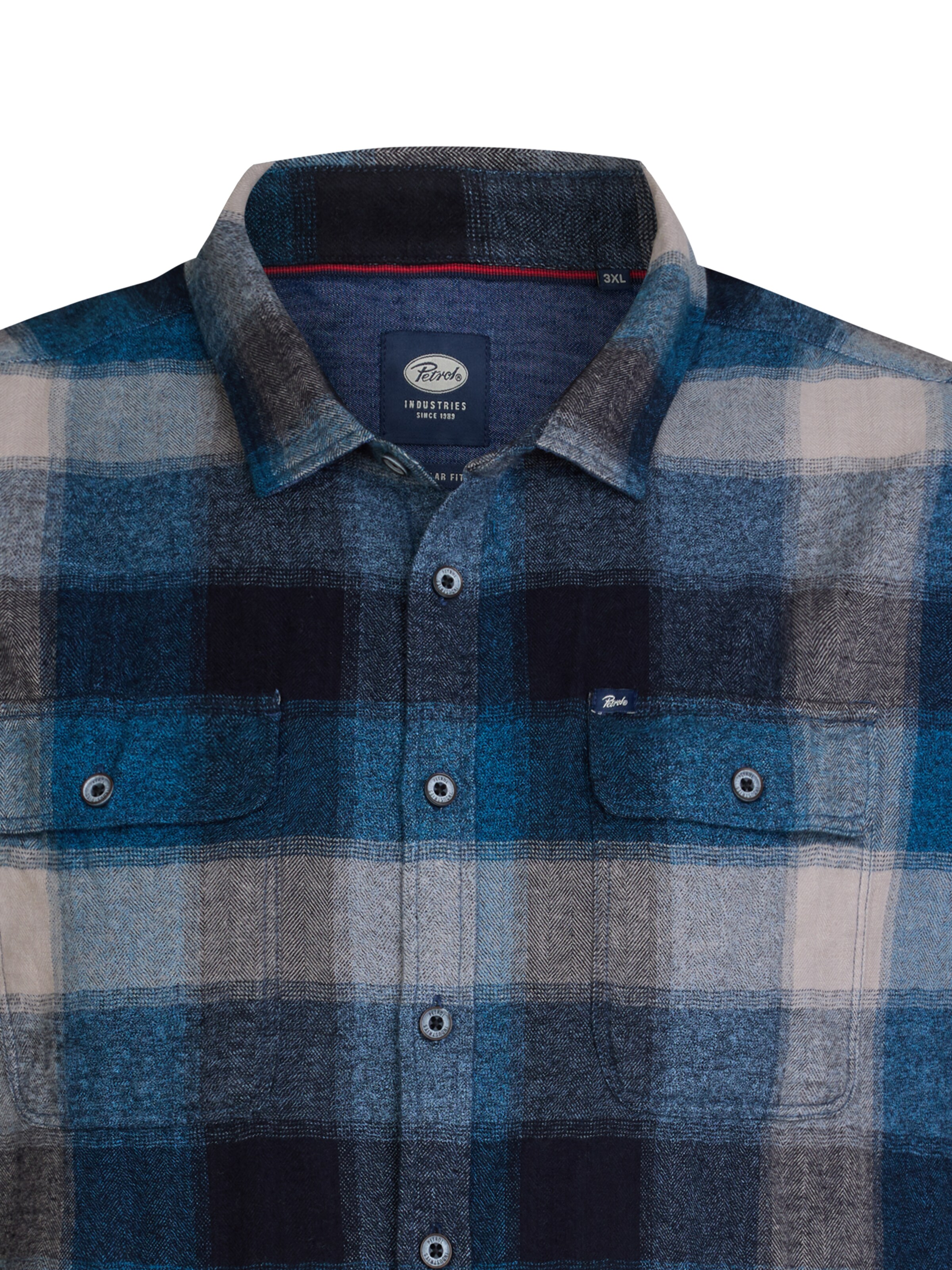 Petrol Industries Regular fit Button Up Shirt in Blue