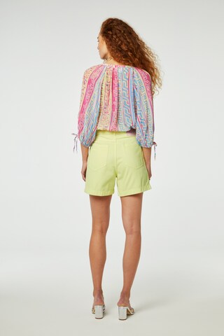 Fabienne Chapot Loose fit Pleat-Front Pants in Yellow