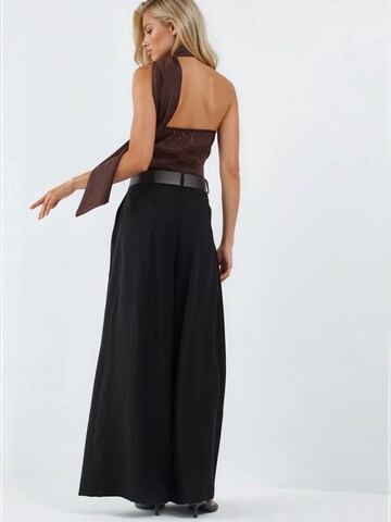 Wide Leg Pantalon Busem en noir