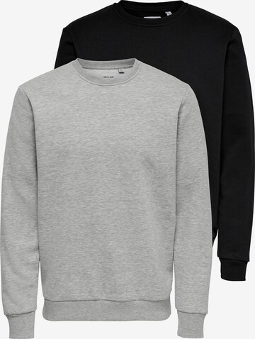 Sweat-shirt Only & Sons en gris : devant