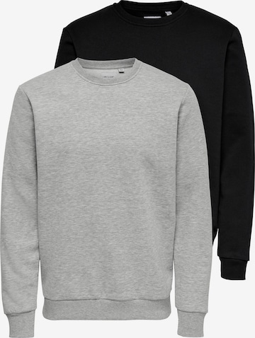 Only & Sons Sweatshirt in Grey: front