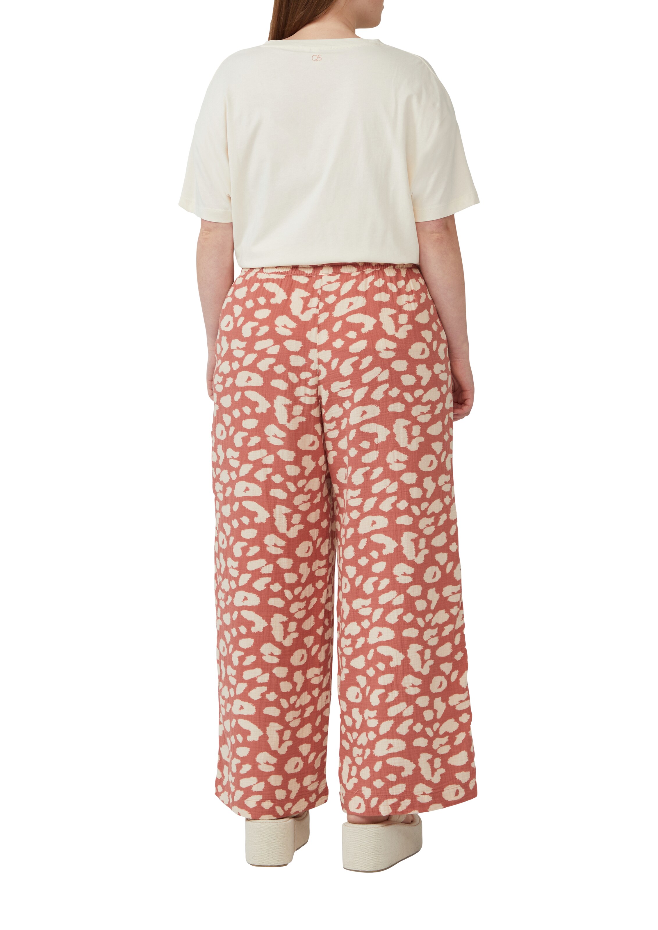 QS Loosefit Broek in Oranje