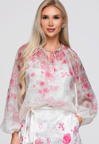 Ombre Blouse ' OW-SH-E0063' in Roze: voorkant