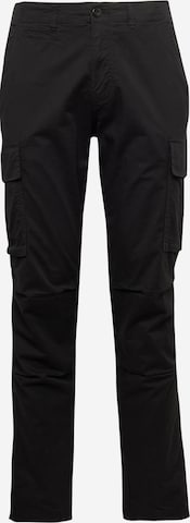 Tapered Pantaloni cargo 'Ace Tucker' di JACK & JONES in nero: frontale