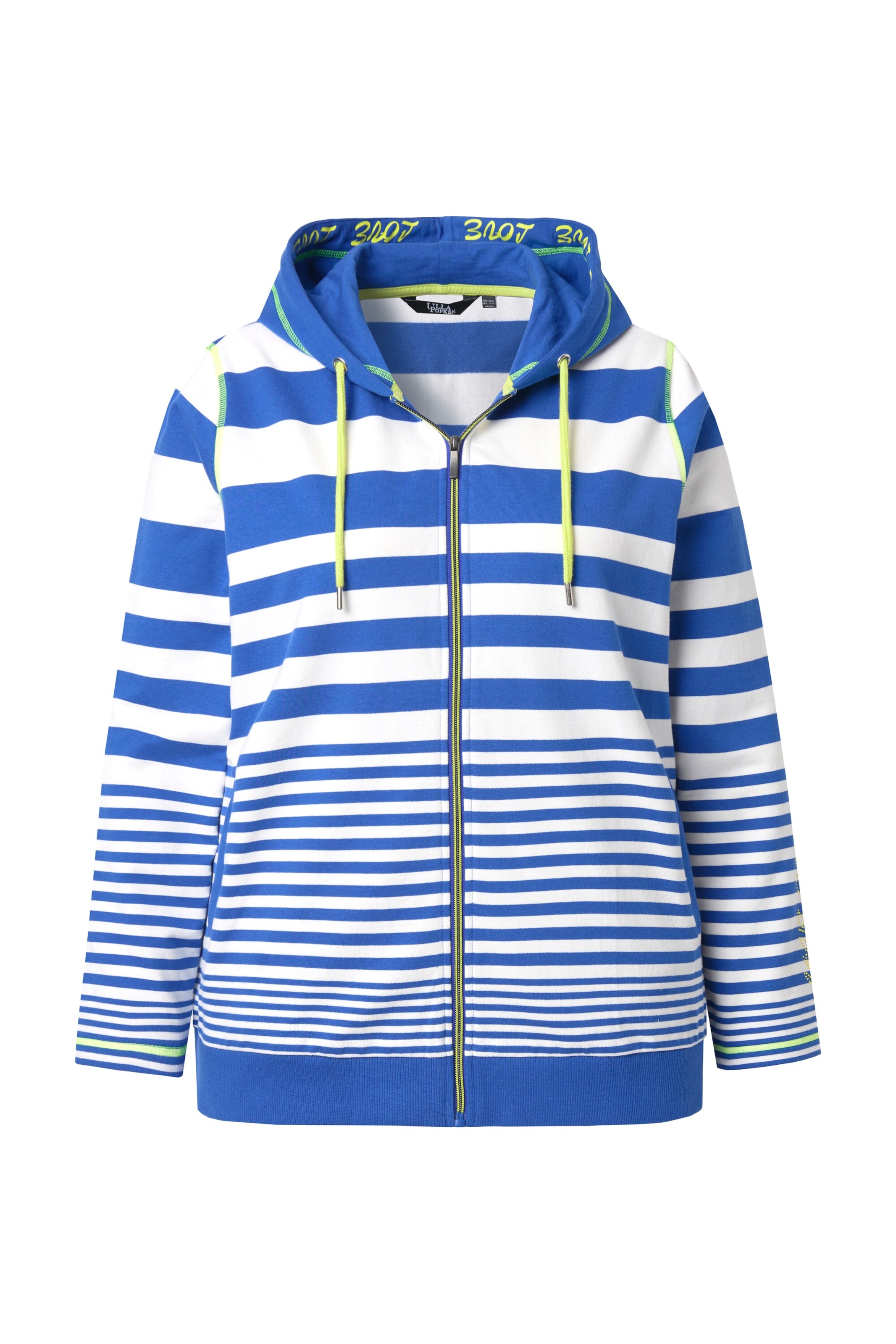 Ulla Popken Sweatjacke in Blau: Vorderseite