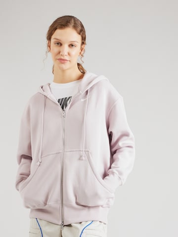 Nike Sportswear - Sudadera con cremallera 'PHNX FLC' en lila: frente