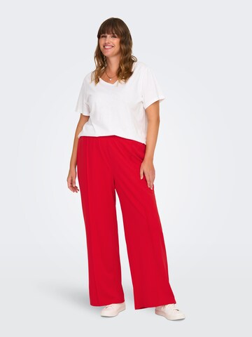 ONLY Carmakoma Wide leg Pants 'CARSANIA LAURA' in Red