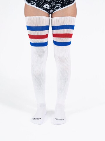 American Socks Overknee socks 'American Pride' in White