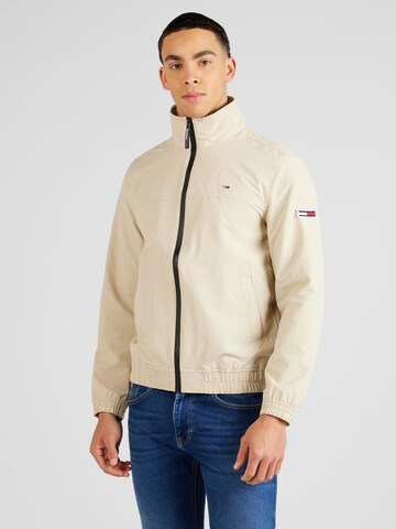 Tommy Jeans Демисезонная куртка в Бежевый: спереди