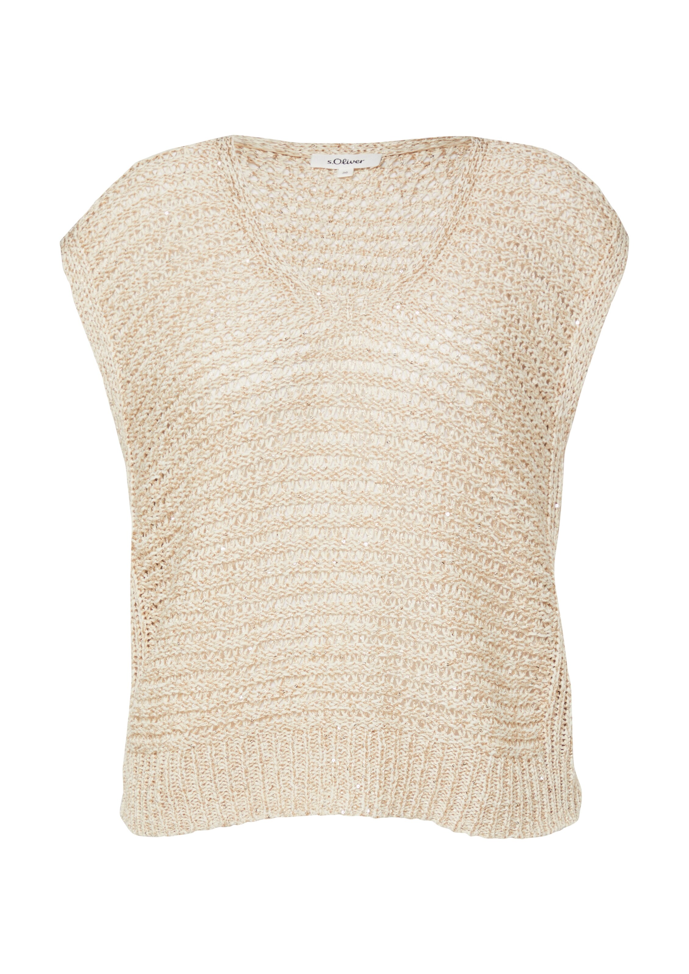 s.Oliver Sweater in Beige: front