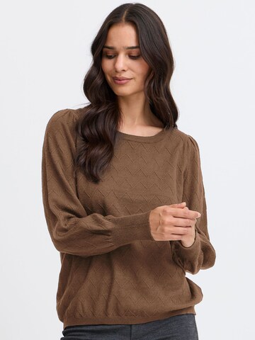 Fransa Sweater ' FRMelani' in Brown: front