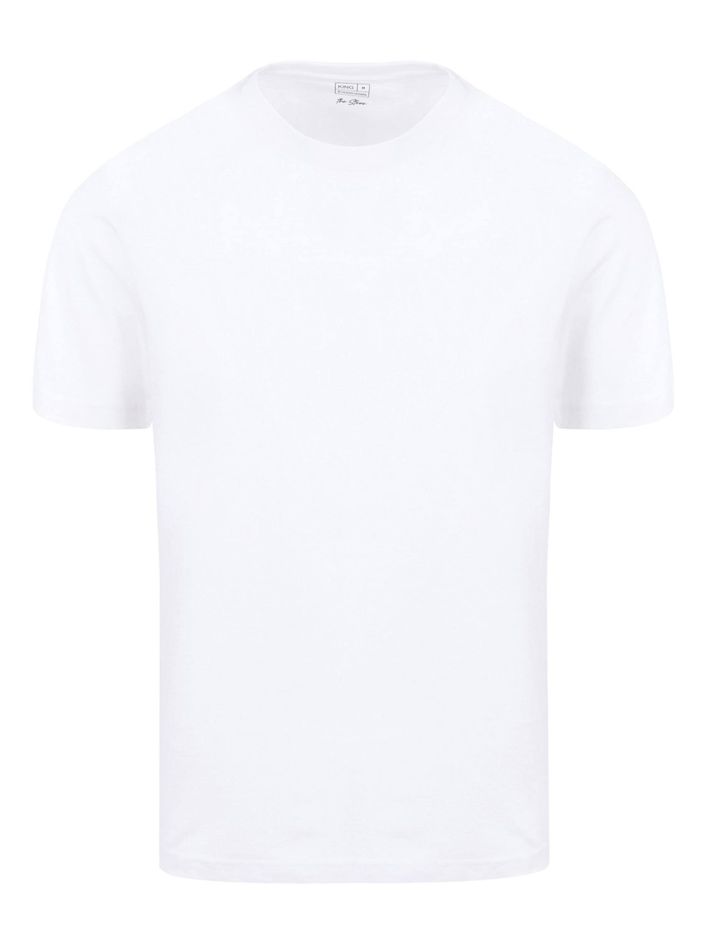 KING Essentials Shirt 'The Steve'‌‌‌ in Weiß: Vorderseite