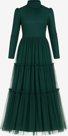 Robe de soirée 'LAYLA' fashionshowcase en vert : devant