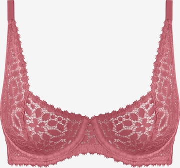 Nur Die Balconette Bra ' Lace ' in Pink: front