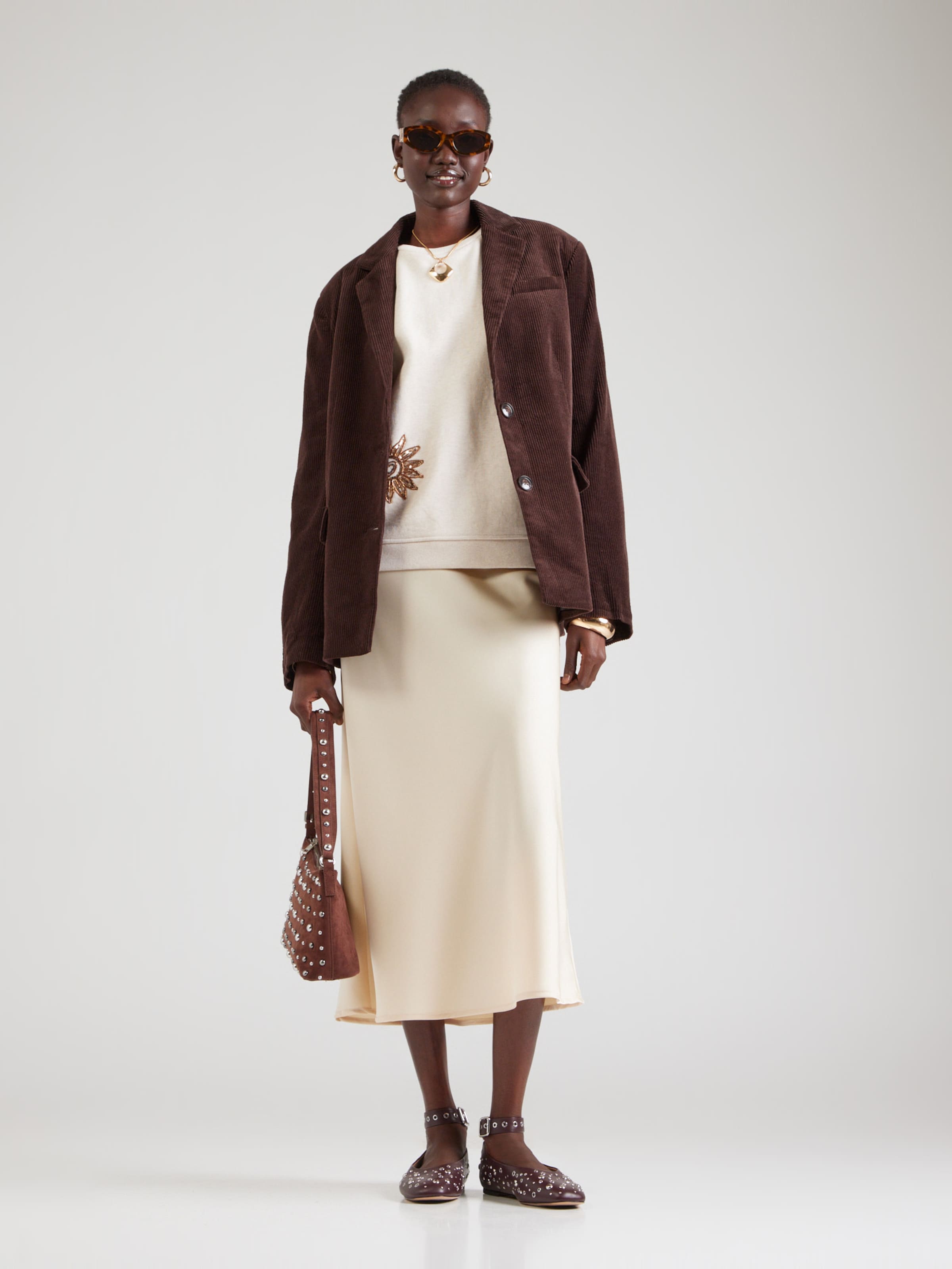 Fabienne Chapot Sweatshirt 'Archie' in Beige | ABOUT YOU