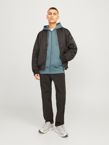 JACK & JONES Zip-Up Hoodie 'JJESTAR' in Blue