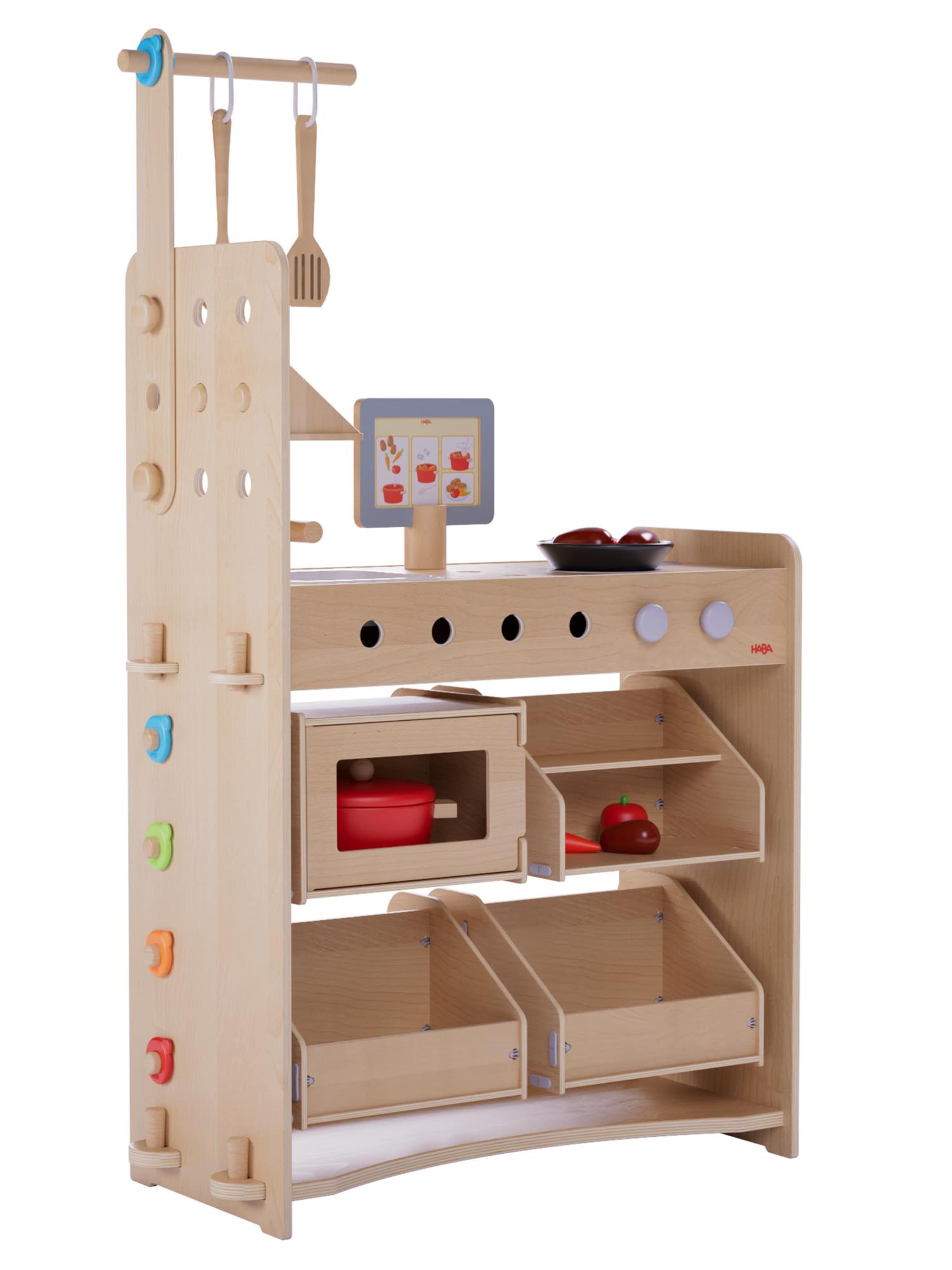 HABA Spel ' Spiel Studio 3 in 1 – Küche, Kaufladen & Werkstatt ' in Gemengde kleuren