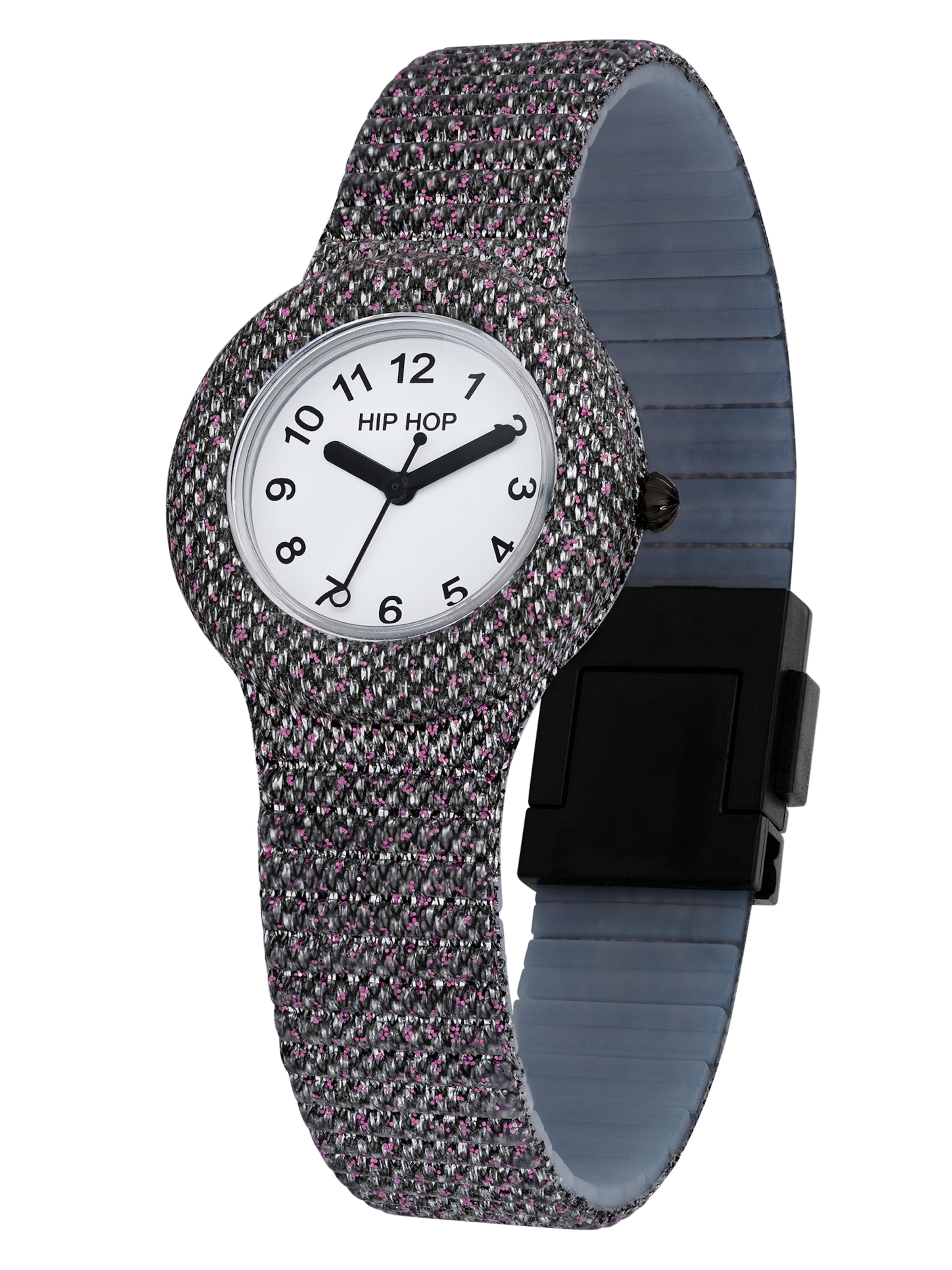 Orologio analogico 'Shimmer Crush' di Hip Hop in nero: frontale