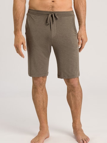 Hanro Pajama Pants ' Casuals ' in Brown: front