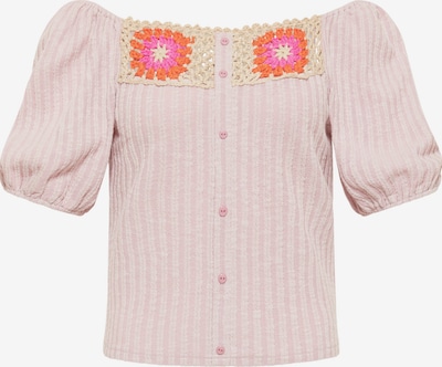 MYMO Pullover in beige / gelb / dunkelorange / rosa, Produktansicht