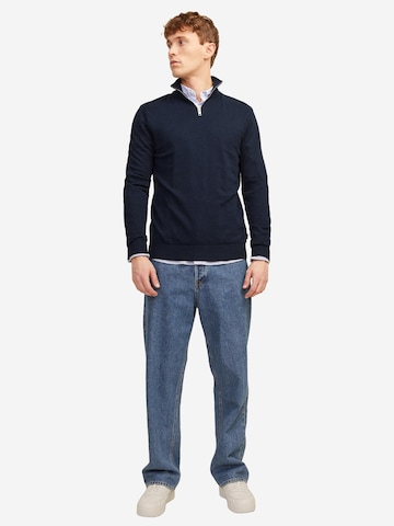 JACK & JONES Pullover 'Emil Knit'‌‌‌‌‌‌ in Blau