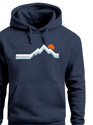 Neverless Sweatshirt 'Mountain Sun' in Blue