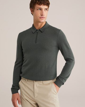 WE Fashion Пуловер в зелено: отпред