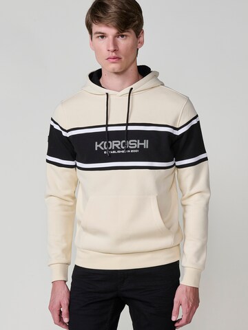Sweat-shirt KOROSHI en blanc : devant