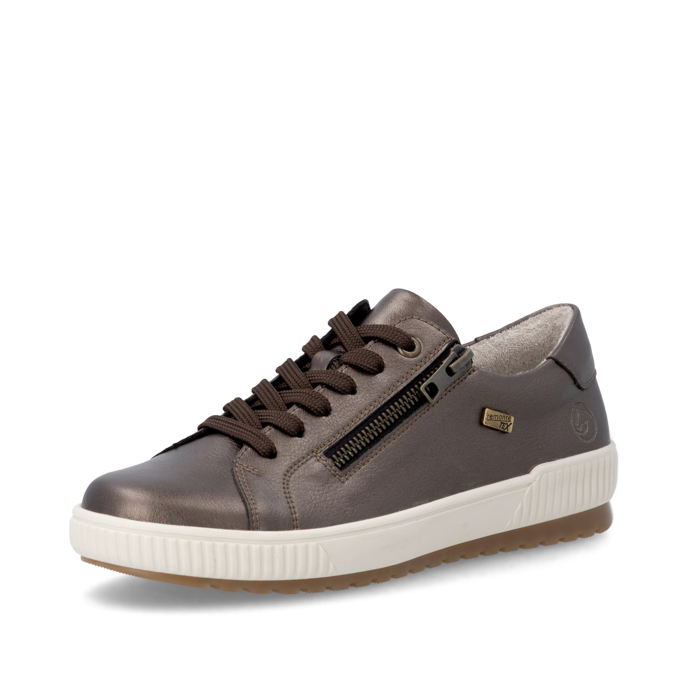 Baskets basses REMONTE en marron : devant