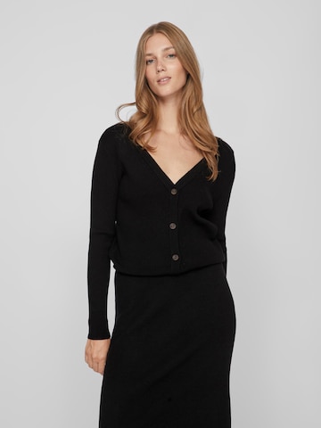 VILA Knit Cardigan 'Comfy' in Black: front