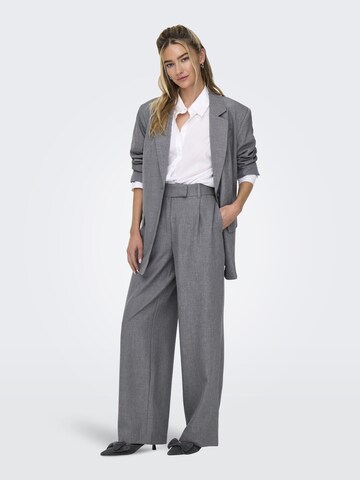 ONLY Wide leg Bandplooibroek 'Linda' in Grijs