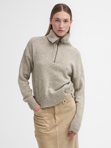 Barbour Sweter 'Lavensdale' w kolorze szary: przód
