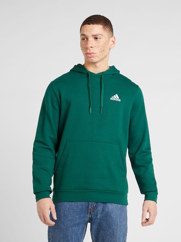 ADIDAS SPORTSWEAR Sportsweatshirt 'Essentials Fleece' in Groen: voorkant