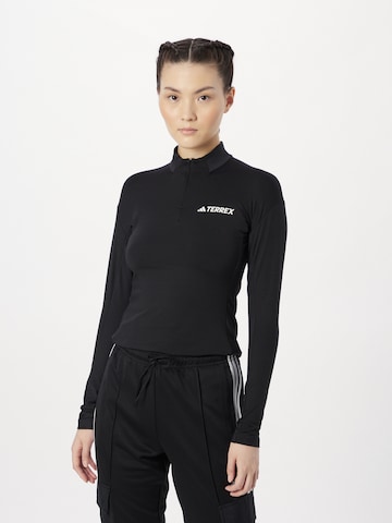 ADIDAS TERREX Performance Shirt 'Xperior' in Black: front