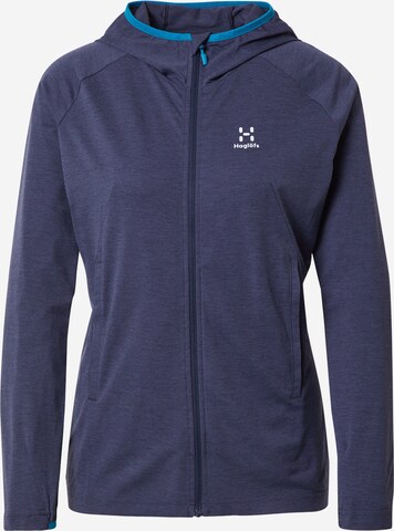 Haglöfs Athletic Zip-Up Hoodie 'Mirre' in Blue: front