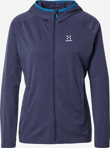 Haglöfs Athletic Zip-Up Hoodie 'Mirre' in Blue: front