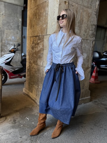 IUnique - Falda 'Denim Balloon Skirt' en azul