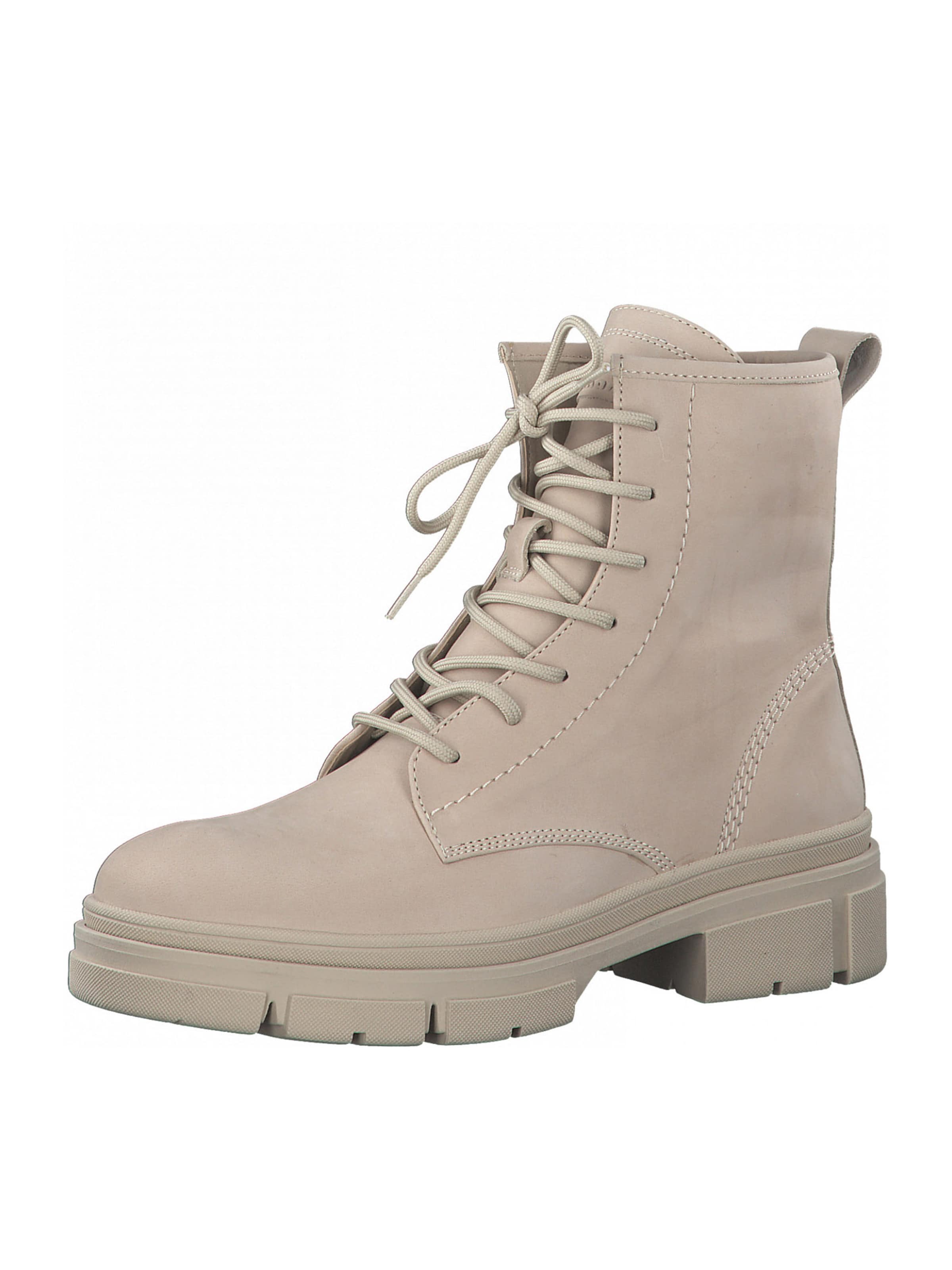 Stivaletto stringato di Tamaris in beige: frontale