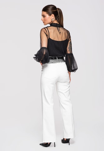 Ombre Blouse in Zwart