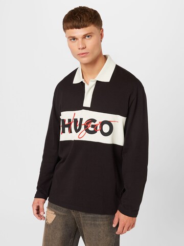 Sweat-shirt 'Dilvret' HUGO en noir : devant