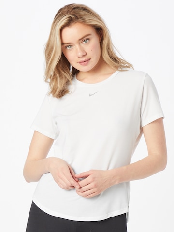 T-shirt fonctionnel 'One' NIKE en blanc : devant